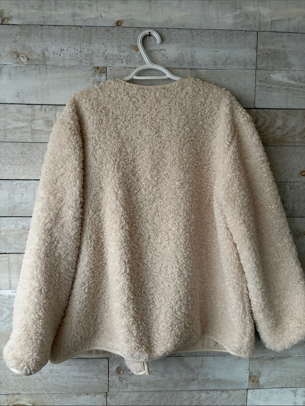 Avec Les Filles Sherpa jacket Anthropologie cream bouclé - Picture 3 of 12
